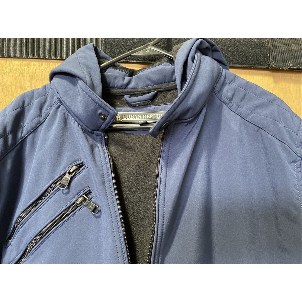 Urban Republic Men's Jacket Size XL Navy Blue Removable Hood‎